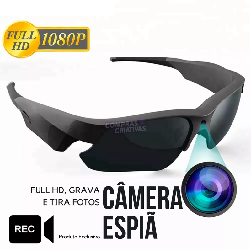 D100 SPY - Óculos espião com câmera Full HD