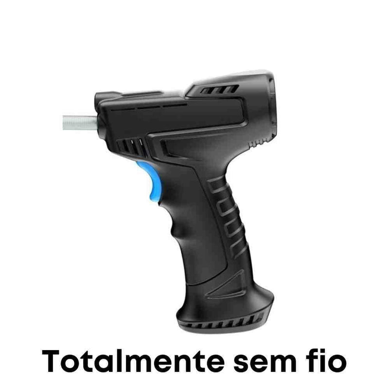 Compressor de Ar Portátil AirPistol® - A Pistola do Futuro + 3 Bicos Diferentes GRÁTIS